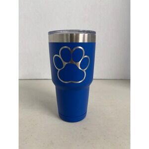 Polar Camel 30oz‎ Royal Blue Insulated Tumbler Laser Etched Paw Print Travel Mug